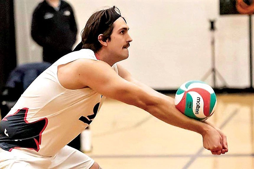 IN FORM: Big Thomas Wheeler is smashing records in a major Canadian college volleyball league.