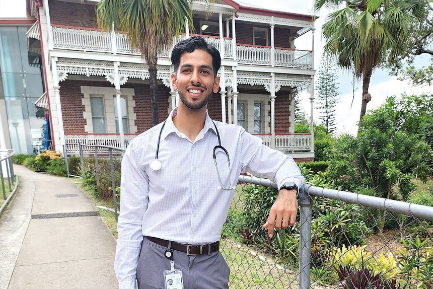 GOOD TO HERE: Young Ipswich Hospital Intern, Nikhil Arora, has handed Ipswich Hospital a positive endorsement.