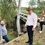OFFENDING PHOTO: Deputy Mayor Jacob Madsen earned a public humiliation because he dared to be positive and posed for this photo with Federal Blair MP Shayne Neumann.