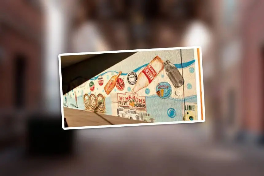 THE ORIGINAL: The previous mural that was featured in Bottle Alley before its removal.