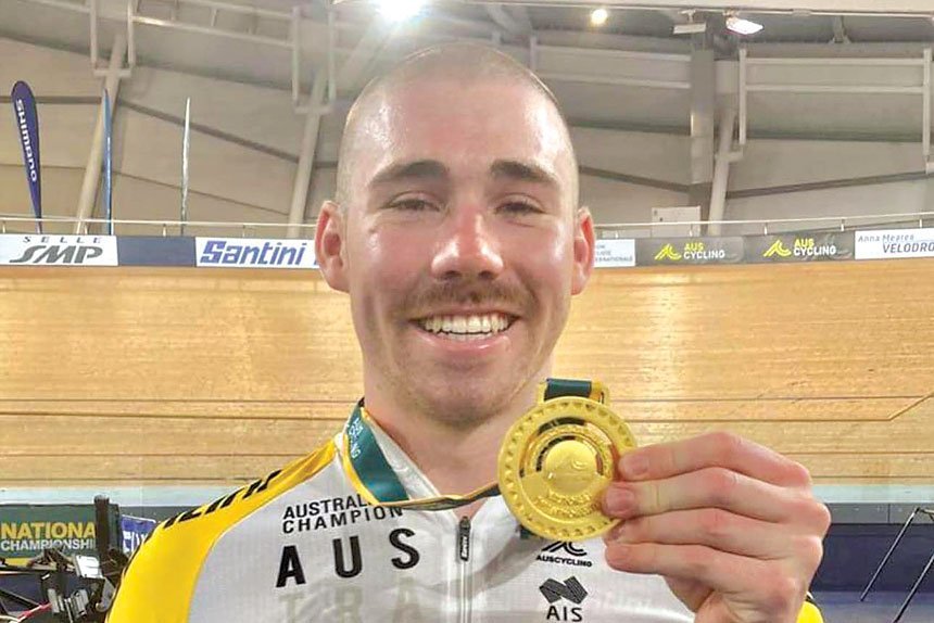 St Edmund’s old boy rider Byron Davies won the AusCycling National Elite Men’s Time Trial.