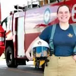SHOWING THE WAY: Emma Andrews at the Amberley Air Base.
