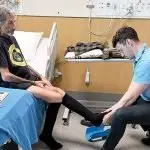 WELCOME TREATMENT: Ian Clements receives specialist care at the new MAPU centre.