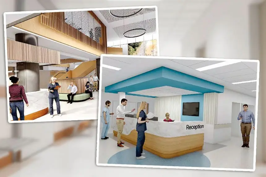 MODERN LOOK: Artist impressions of what the new hospital will look like when it opens hopefully in late 2025.