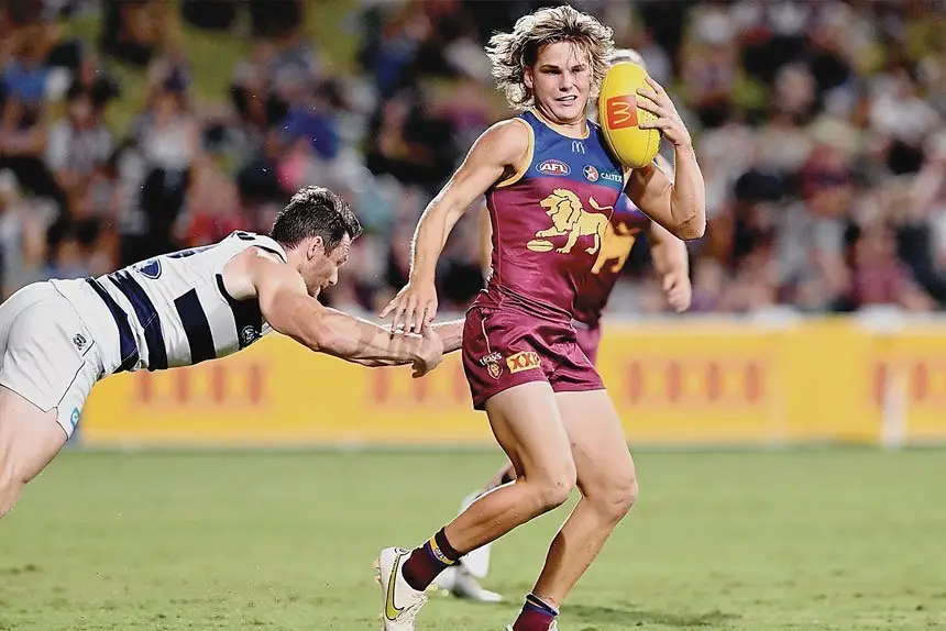 GUN DRAFTEE: Draft pick Will Ashcroft was outstanding for Brisbane in their commanding win over Geelong last week. AFL PHOTOS