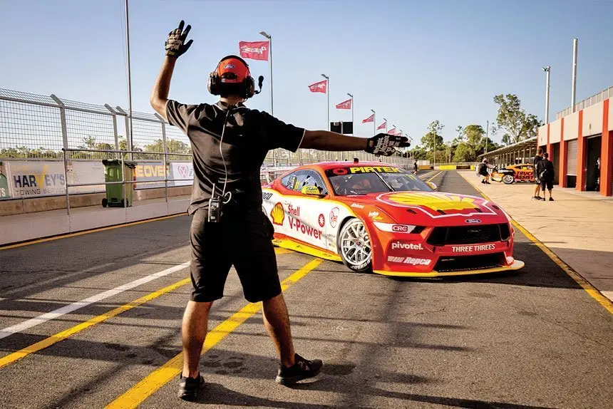 Getting the car set up just right called for constant pit stops. PHTOO: MTR IMAGES