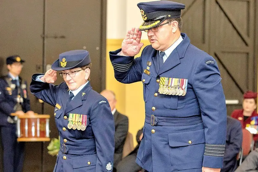 OUTSTANDING CAREER: An Air Force warrant officer who joined the Air Force as a young dental assistant has notched up four decades of achievement.