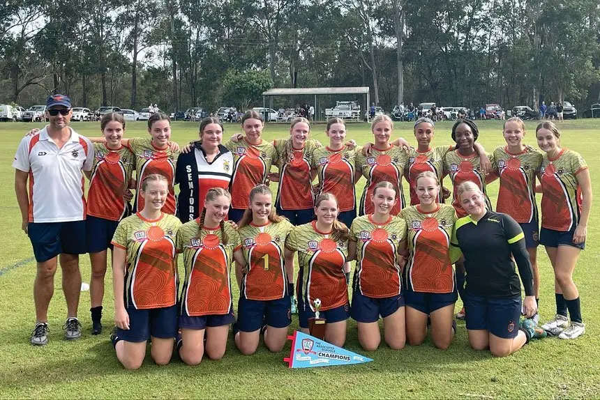 WINNERS: The WestMAC first grade girls premiership team.