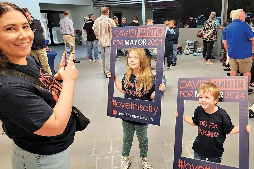 daughter Rachel and grandchildren Emelia and Theo. 