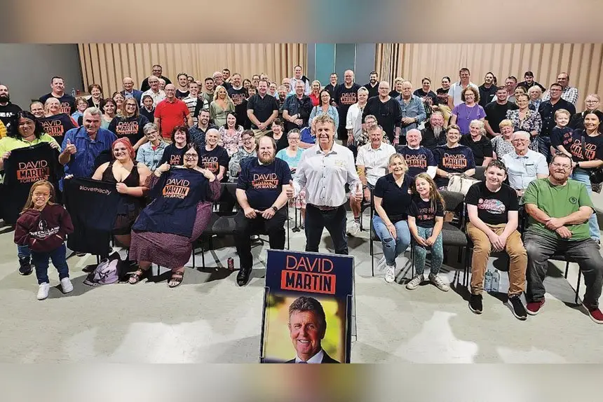 STRONG START: David Martin had plenty of support last week when he launched his 2024 campaign for mayor.