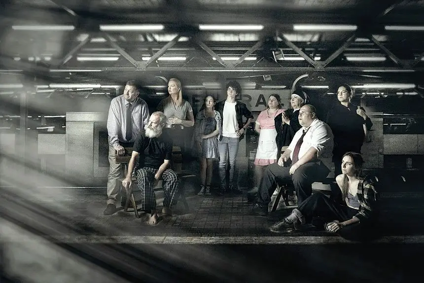 Cast of ‘Tracks’ the new play by Ipswich Little Theatre Company. PHOTO: AMANDA, IPSWICH PHOTOGRAPHY STUDIO