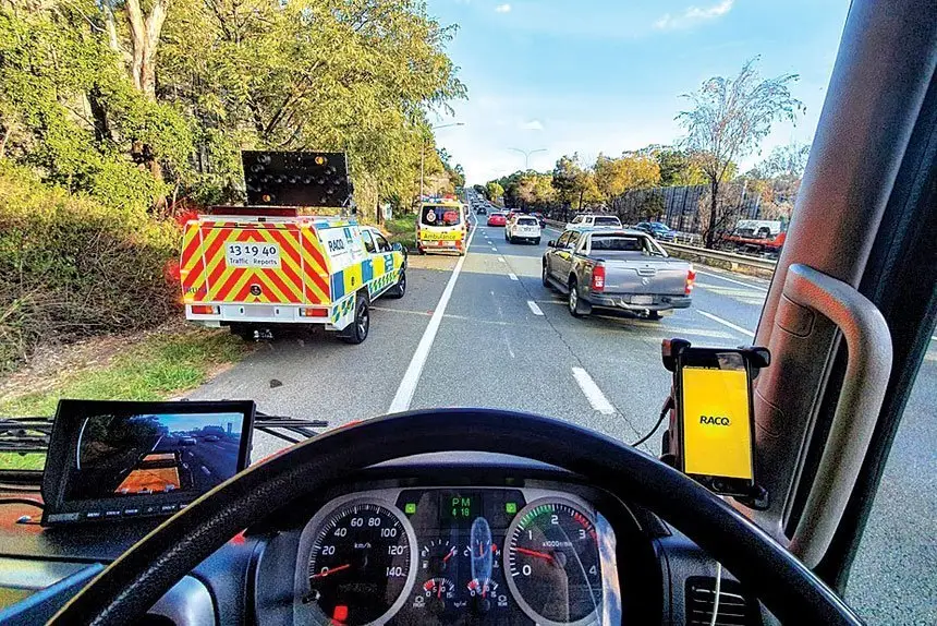 DASH CAM EVIDENCE: The RACQ deployed vehicles with cameras to catch motorists doing the wrong thing at roadwork and incident hot-spots.