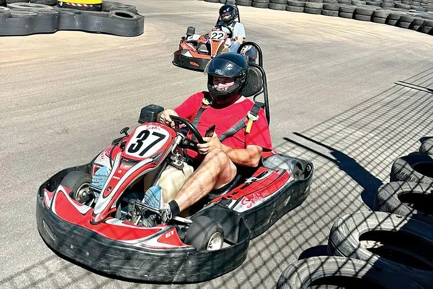 The go-karts at the new Willowbank track are the same brand as those raced at Kingston Park Raceway.