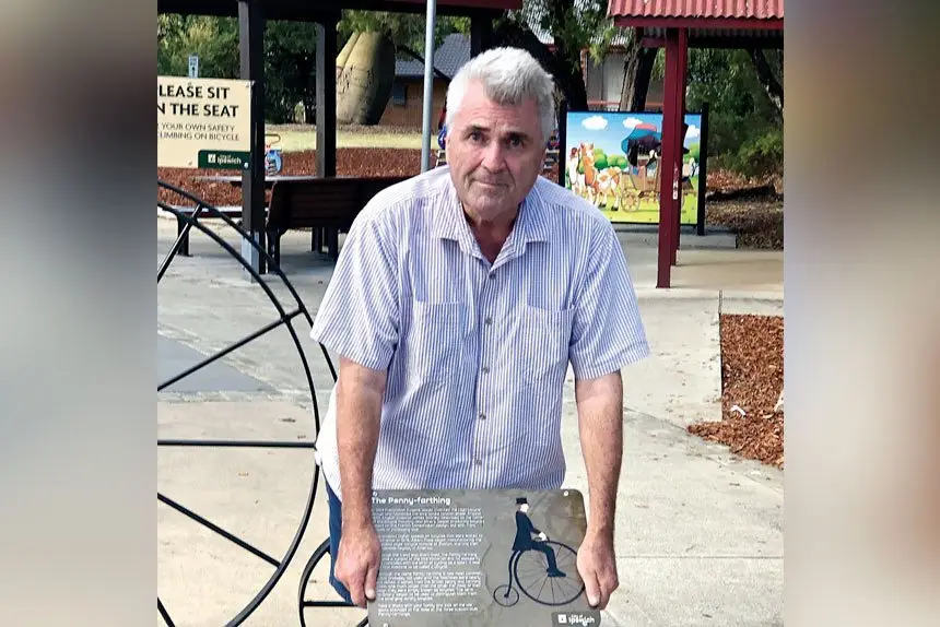 BACK ON SIGN: The move to remove Cr Pahlke’s name from a Rosewood sign has caused a major embarrassment for the council. His name will now be put back as it was on the original sign.