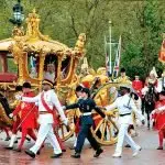 PROUD MOMENT: Royal Australian Air Force Corporal Tegan Ross from Australia’s Federation Guard with representatives from Commonwealth countries escort the Gold State Coach during the Coronation of His Majesty The King.