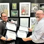 Open Champion Photography Mel Sinclair with her awards presented by Glen Smith.