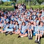 The senior and junior choirs from the Good Shepherd Primary School at Springfield Lakes performed at the Springfield annual festival.