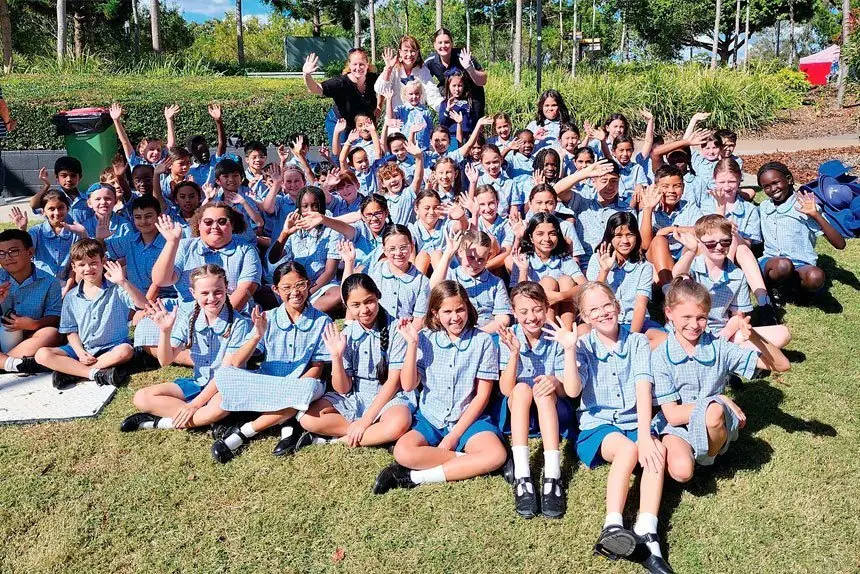 The senior and junior choirs from the Good Shepherd Primary School at Springfield Lakes performed at the Springfield annual festival.