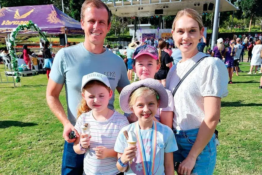 Also at the festival was Brookwater family Ryan, Kim, Katy, Levi and Alli Smit.