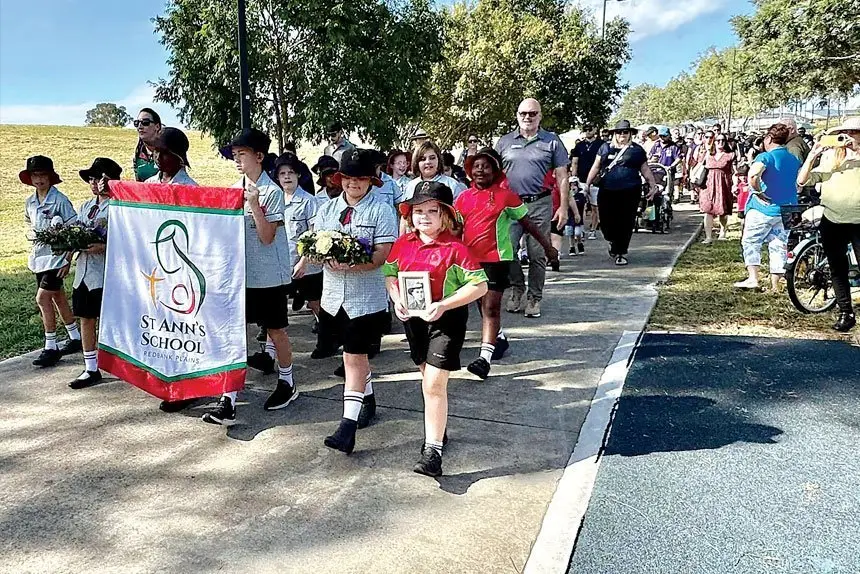 St Ann’s school was just one of many that joined in ANZAC Day parades.