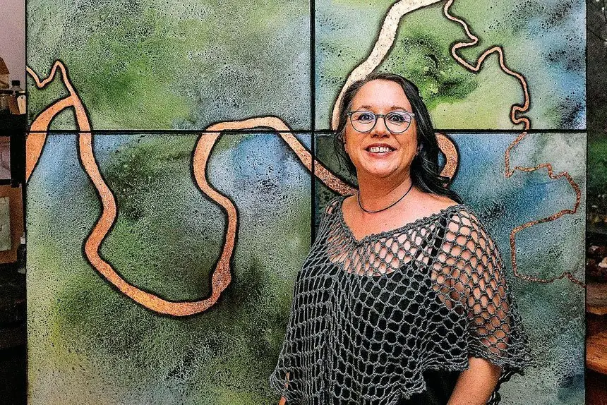 Artist Kylie Stevens is preparing on a major artwork for the new Mental Health Unit.