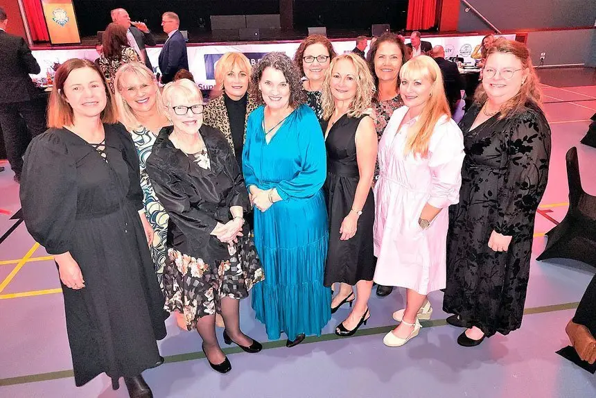 LEFT: Some of the many former students of St Mary’s College who came back for a reunion on Saturday night.