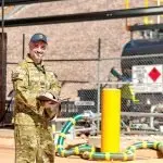 HARD STUDY: Flight Lieutenant Joshua Fuad from 17 Squadron, RAAF Base Tindal, Northern Territory.