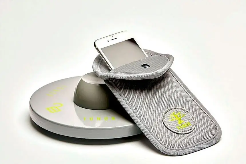 LOCK IT AWAY: Mobile phone pouches like this keep a phone safe and secure, but unable to be used.