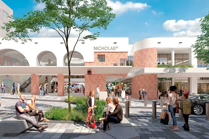 NEW LOOK: An artist impression of how the Venue building will blend in with the current Mall.