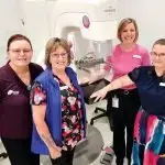 READY TO SCREEN: Yamanto’s breast screen admin and radiology team, Barbara O’Carroll, Deb Christensen, Louise Doherty and Amy Dennison in the new clinic.