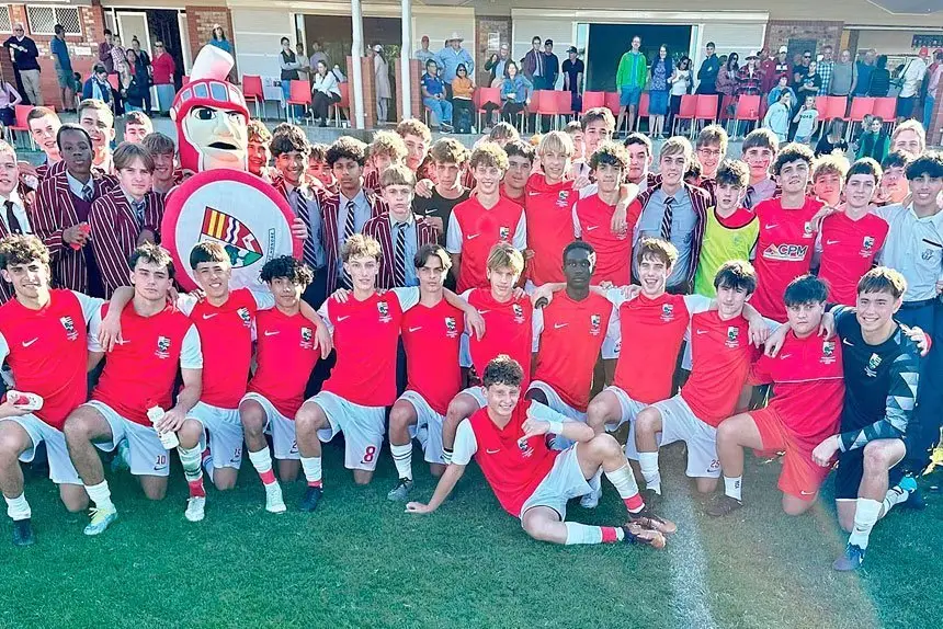 REUNION: Ipswich Grammar School’s top soccer side didn’t let the Old Boys down when they returned to the school over the weekend to watch them play. The First Eleven won 4-1.