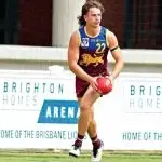 THE SHARP SHOOTER: Harry Sharp moves into clear space to snap for goal.