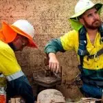 MAINTENANCE: Urban Utilities staff working on old pipes in Ipswich last year.