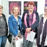 WINNERS: Arttime Colour competition awards went to Greer McNeill (highly commended), Sonia Pupavae (winner) and Linda Senjov (highly commended). They are pictured with judge (far right) Kate Roberts