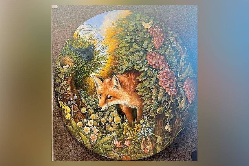 People’s Choice winning artwork, ‘The Fox and the Grapes’