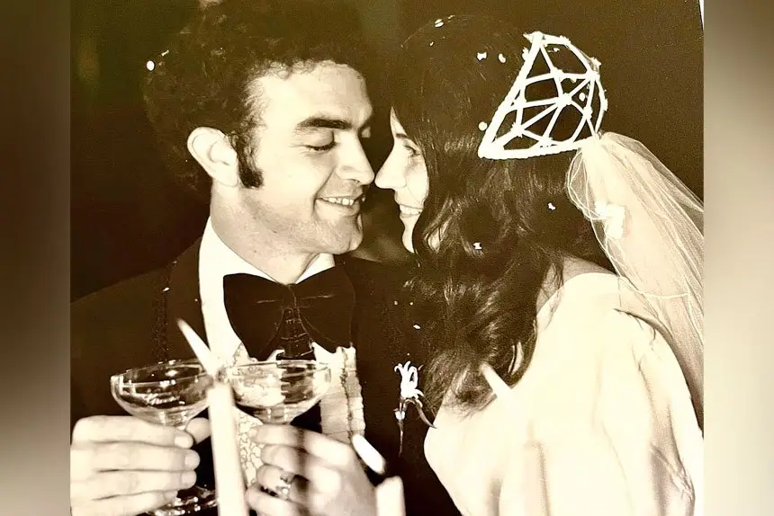  Bill and Dee O’Brien 50 years ago at their wedding.