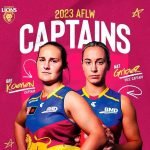 The Brisbane Lions Women’s poster proclaiming the leaders for 2023.