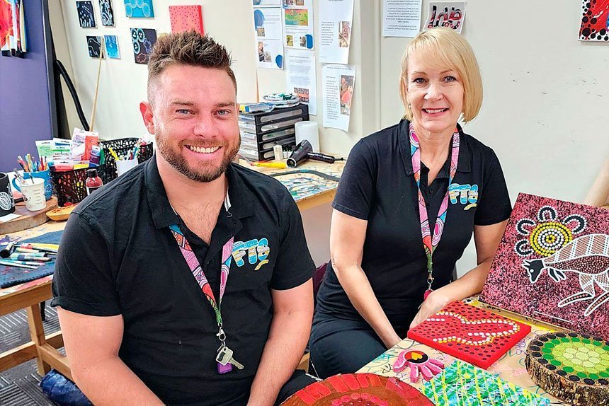 HELPING HAND: Selena’s right hand man throughout the past few years at FTS has been Levi Stephens, together they have helped many young offenders turn their lives around.