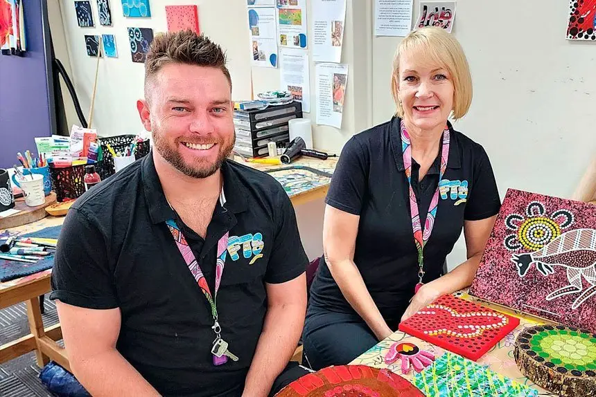 HELPING HAND: Selena’s right hand man throughout the past few years at FTS has been Levi Stephens, together they have helped many young offenders turn their lives around.