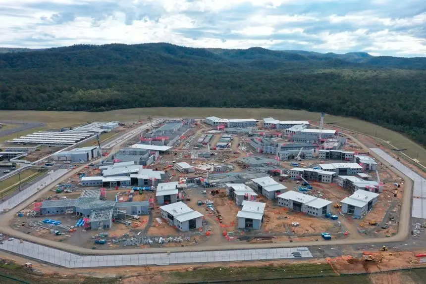 JOBS ON OFFER: An aerial view reveals that construction is well advanced on the new Gatton Correctional facility.