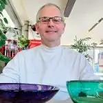 ON SHOW AND SALE: Mark George will have his glassworks at the Off The Wall Exhibition.