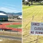 POOR COMPARISON: Tamworth’s athletics track is state of the art, while Ipswich’s track is a failure despite the best efforts of the local athletics club.