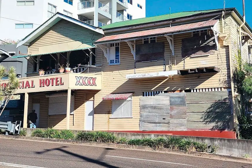WRECK: The Commercial Hotel has stood on the same Ipswich site since 1916, but its days are now numbered.