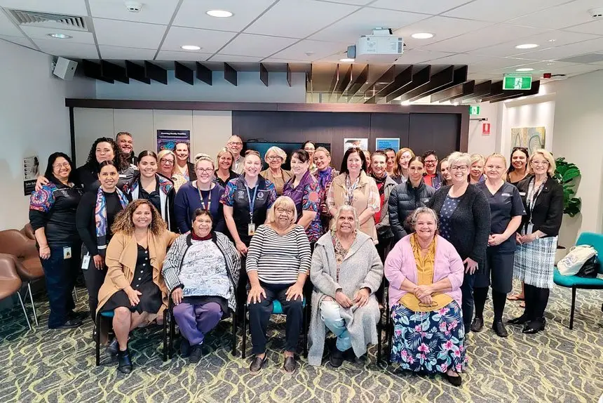 TOGETHER: The Jaghu team was joined by Elders and WMH represenatives at the Bremer clinic to celebrate the launch of the antenatal services.