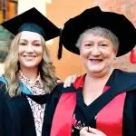 TOGETHER: Barbara Black (right) supporting her daughter Elizabeth who graduated with a Bachelor of Nursing last week. The roles were reversed when Barbara graduated with a Doctor of Philosophy later that same day.