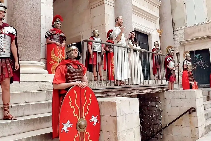 ALL HAIL SPLIT: The city embraces tourists and regular Roman Theatre shows are performed in the streets.