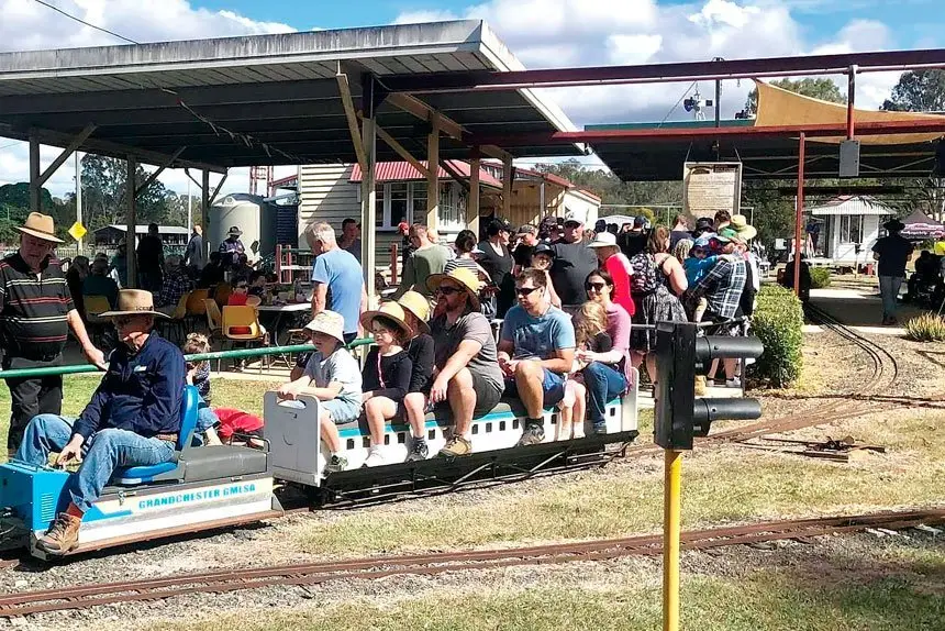 The family friendly Grandchester mini train ride.