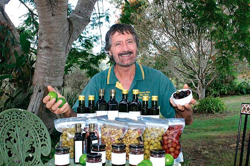 HOME GROWN: Bernie Mahon with just some of the products available from the boutique shop located at the farm.