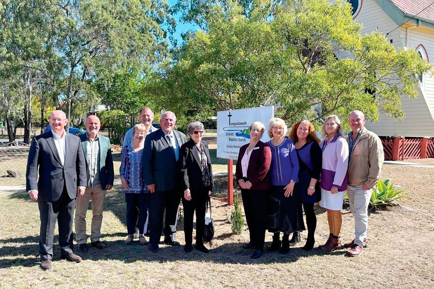 RESPECTING ALL FAITHS: Federal Blair MP, Shayne Neumann at the Toogoolawah District Baptist Church Opening.
