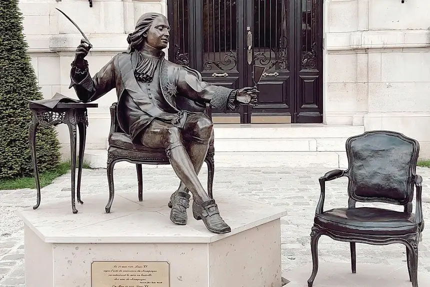 SPECIAL PLACE: Artworks and sculptures adorn the champagne houses of Epernay.